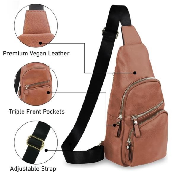 Emperia Small Sling Bag Fanny Packs Crossbody Bags Travel Backpack Chest Bag Gif - Picture 3 of 7